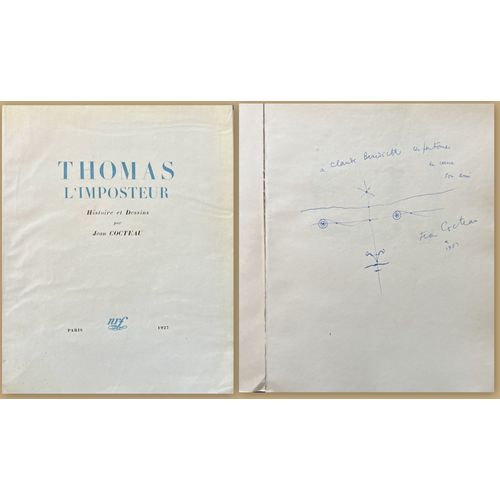 Cocteau (Jean). Thomas L'Imposteur. Histoire Et Dessins Par Jean Cocteau.