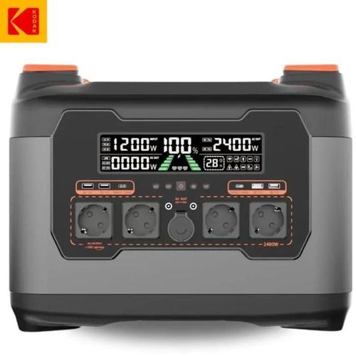 KODAK S2400M Micro onduleur inclus 2047,5Wh Générateur Solaire Portable 4800W ,Station Électrique Portable LiMnFeP04