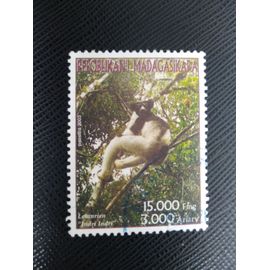 Timbre Madagascar Y T 1848 Lémurien Indri Indri 2003 (050409 )