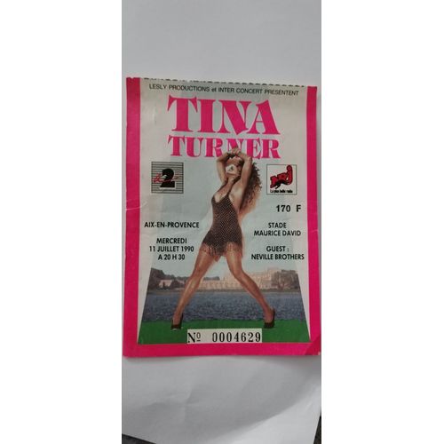 Ancien Billet De Concert De Tina Turner Pour Collectionneur