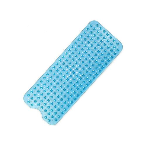 Tapis de bain antidérapant extra large bleu pour enfants ¿ 100 x 40 cm avec 200 ventouses et trous de drainage pour plus de sécurité
