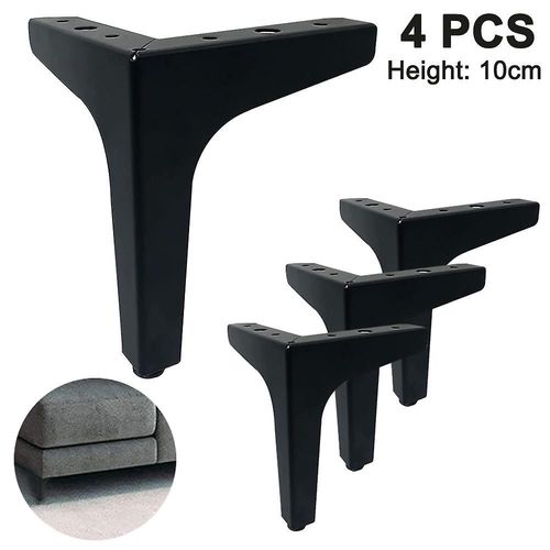 Lot De 4 Pieds De Canapé En Métal ¿ Pieds De Meubles Durables À Monter Soi-Même, Style Moderne, Installation Facile, Protection Du Sol, Hauteurs De 10 À 17 Cm