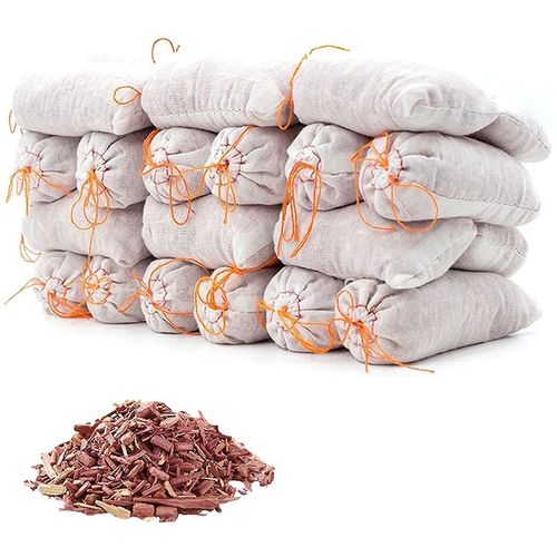 15 sachets de cèdre naturel pour placards et tiroirs - Antimites écologique au parfum longue durée - 100 % cèdre pur