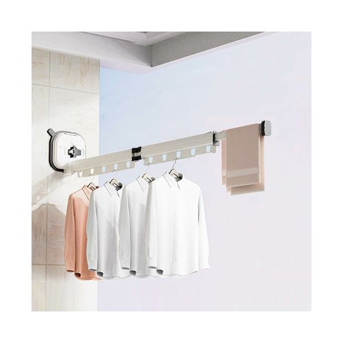 Séchoir à linge mural rétractable - Peu encombrant, portable, durable, installation facile pour une utilisation intérieure/extérieure