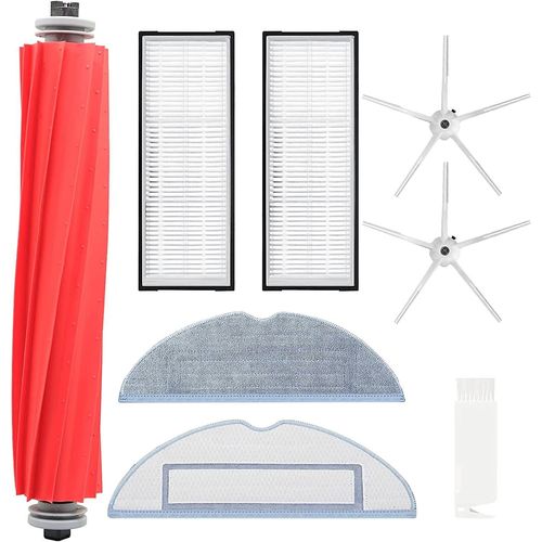 Kit d'accessoires compatibles Roborock S7 : brosse principale, filtres, lingettes et brosses latérales pour un nettoyage optimal
