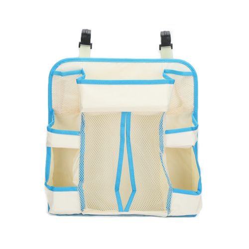 Sac À Couches Suspendu Pour Berceau - Rangement De Chevet Pour Les Essentiels De Bébé, Devant En Maille, Accès Facile, Design Polyvalent