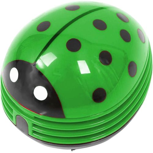 Mini aspirateur coccinelle mignon ¿ Portable, sans fil, pour la maison et le bureau ¿ Rouge, vert, jaune