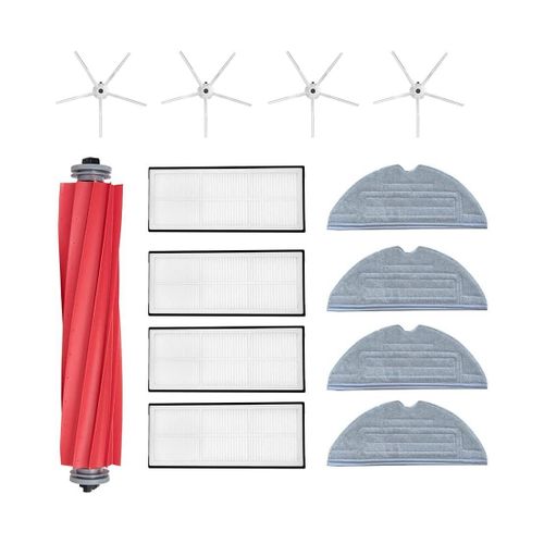 Kit d'accessoires pour Roborock S7 : brosse principale, brosses latérales, filtres HEPA et lingettes pour un nettoyage optimal
