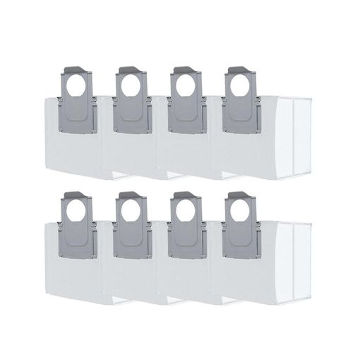 Lot de 8 sacs à poussière de rechange pour Roborock T8, G10S, Q7, MAX ¿ Filtration haute efficacité et installation facile