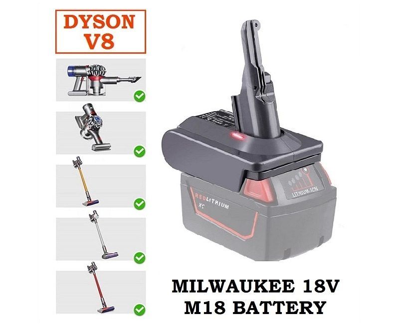 Adaptateur de batterie pour aspirateur Dyson V8 pour batteries lith...