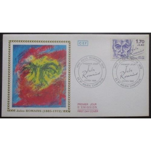 France Fdc Jules Romains 23-02-85 St Julien
