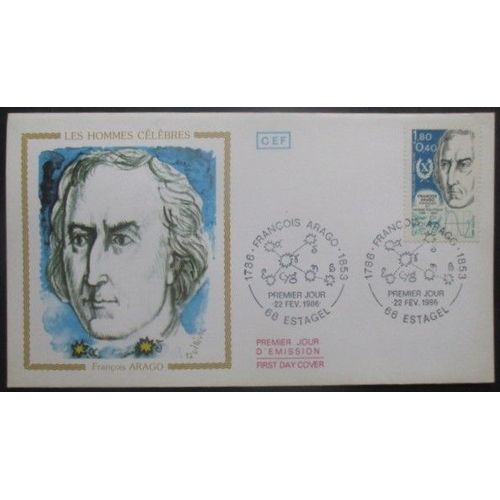 France Fdc François Arago 22-02-86 Estagel