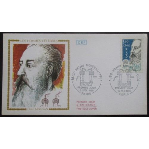 France Fdc Henri Moissan 22-02-86 Paris