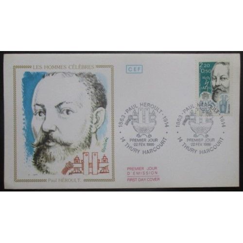 France Fdc Paul Héroult 22-02-85 Thury Harcourt