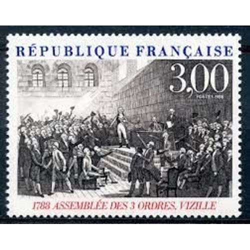 Bicentenaire De La Révolution (Philexfrance89) Exposition Philatélique Mondiale À Paris : Assemble De Vizille Année 1988 N° 2537 Yvert Et Tellier Luxe
