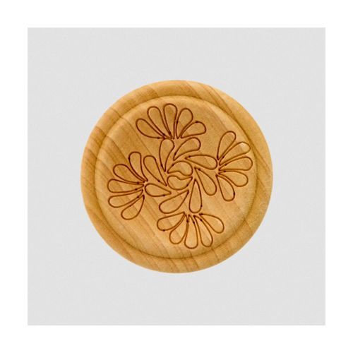 Bouton Rond En Bois Motif Fleurs ¿ 20 Mm ¿ Prym