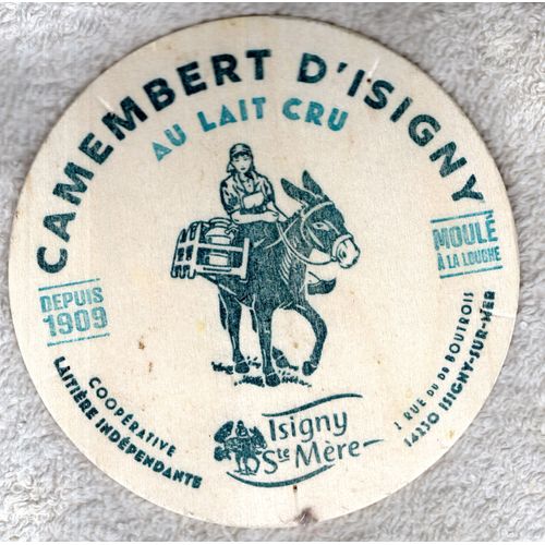 Couvercle De Fromage - Camembert D'Isigny Au Lait Cru , Coopérative Laitière Indépendante