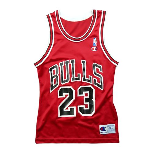 Reconditionné - Maillot Champion Chicago Bulls Jordan - Taille S - Homme - Rouge