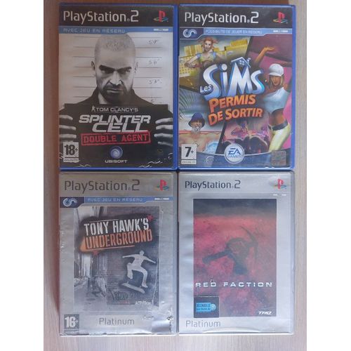 Jeux Ps2 - Splinter Cell - Les Sims - Tony Hawk's Underground - Red Faction