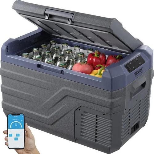 Réfrigérateur Portable à Compression-VEVOR-30 L-Mini Frigo de Voiture 12/24 V CC et 100-240 V CA-Température Réglable