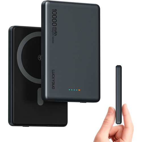 Mag-Safe Power Bank 10 000 Mah, Batterie Externe Magnétique Sans Fil Ultra Fine De 0,47 Pouces, Pour Chargeur Portable Magsafe, Pd 20 W Usb-C Charge Rapide Pour Iphone Série 15/14/13/12