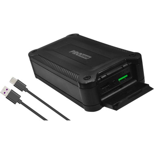 Batterie Externe Étanche Ip 67 De 10 000 Mah - Extrêmement Compacte Et Robuste - Batterie D'extérieur Avec Usb-C Power Delivery Et Fonction De Charge Rapide Quick Charge - 2 Sorties Usb - 18