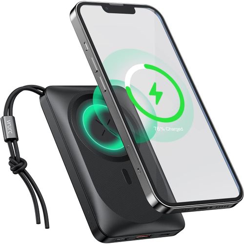 Batterie Externe Sans Fil Magnétique 10000mah, Power Bank Charge Rapide 22.5w Usb C Batterie Portable Compatible Avec Iphone 14/13/12/Pro/ /Mini (Noir)