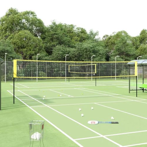 Filet De Badminton Jaune Et Noir 600x155 Cm Tissu Pe