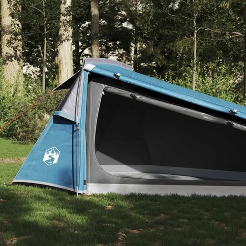 Tente De Camping Tunnel 2 Personnes Bleu Imperméable