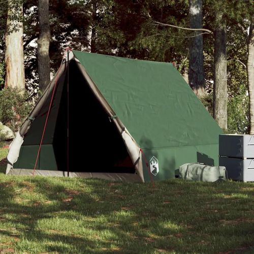 Tente De Camping En Forme De A 2 Personne Vert Imperméable
