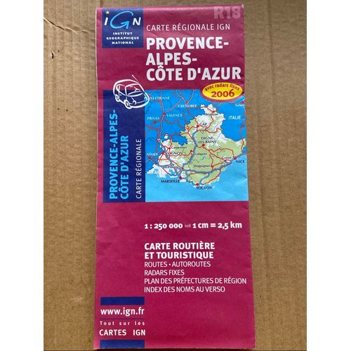 Provence Alpes Cote D'azur Carte Regionale Ign