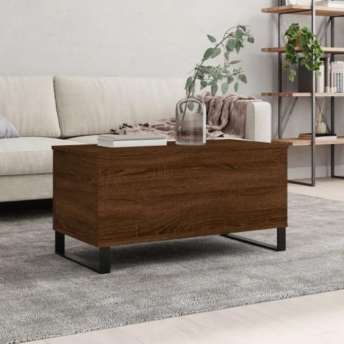 Table Basse Chêne Marron 90x44,5x45 Cm Bois D'ingénierie
