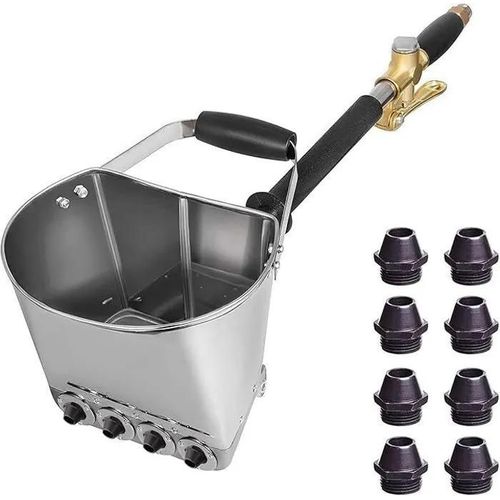 Pulvérisateur de Mortier Multifonction - Pistolet à Trémie avec 4 Jets pour Ciment, Plâtre et Peinture - Usage Pro BTP