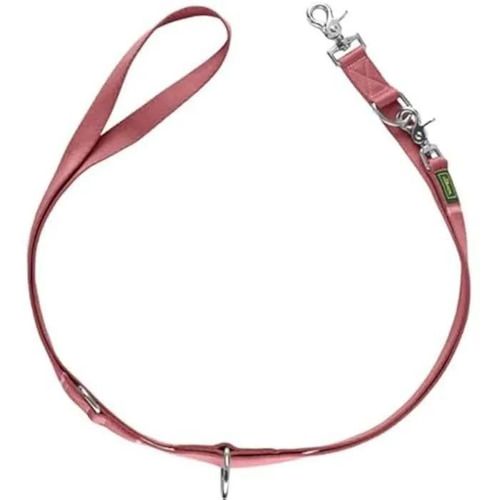 Laisse Réglable - Hunter - Inari - Rouge Pastel - 3 Positions - Polyester Indéchirable