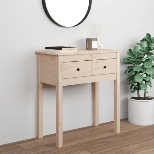 Table Console 70x35x75 Cm Bois Massif De Pin