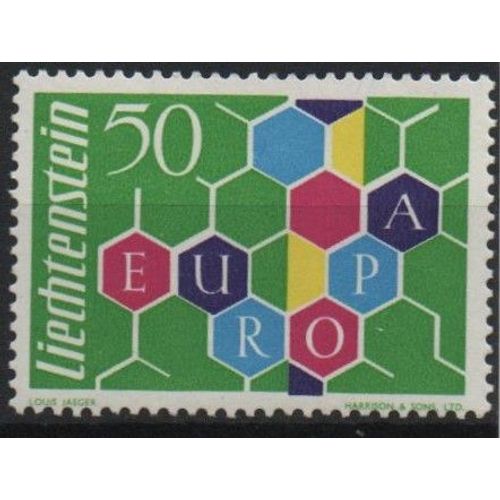 Liechtenstein Timbre Europa 1960