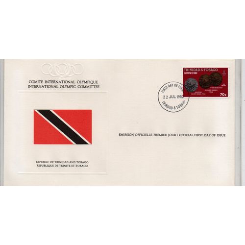 Trinidad Et Tobago Timbre Jeux Olympiques De Moscou 1980