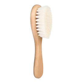 Brosse À Cheveux Pour Bébé, 1 Brosse À Cheveux De Bébé Avec Manche En Bois, Brosse À Croûtes De Lait En Poils De Chèvre Doux Naturels Pour Nouveau-Nés Et Tout-Petits