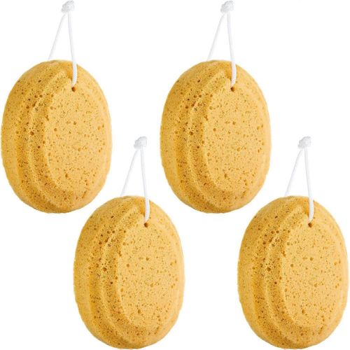 Ensemble D¿Éponges De Bain Douces 4 Pièces - Exfoliant Et Apaisant - Fournitures De Salle De Bain (4 Pièces) 