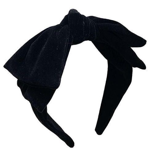 Dainty Black Velvet Knot Bow Turban Wide Headbands Yoga Thick Headbands Wide Hairbands Headband Headwrap Hair Band Fashion Hair Accessories For Women