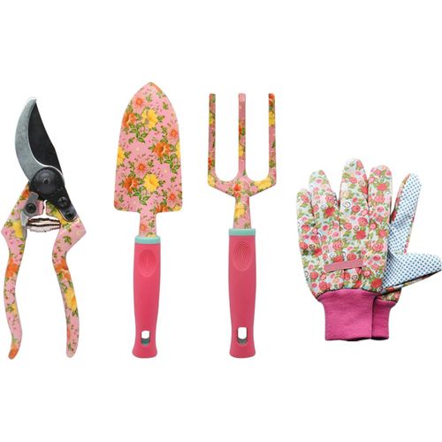 ¿Ensemble Jardin Rose 4 Outils - Sécateur, Truelle, Gants et Accessoires - Idéal Cadeau DIY ou Décoration Extérieure¿ - JACK DANIELS
