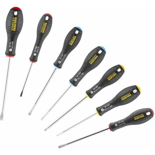 Tournevis Stanley FatMax 7Pcs - Embouts PH/PZ/Plats Magnétisés - Poignée Soft-Grip Antidérapante (Certifié MPA) - JACK DANIELS