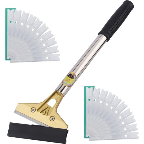 Grattoir À Lame De Rasoir Avec 20 Lames Métalliques Supplémentaires Pour Enlever La Peinture, Les Autocollants, Les Étiquettes Sur Les Sols, Le Verre, Les Carreaux, Les Murs - JACK DANIELS