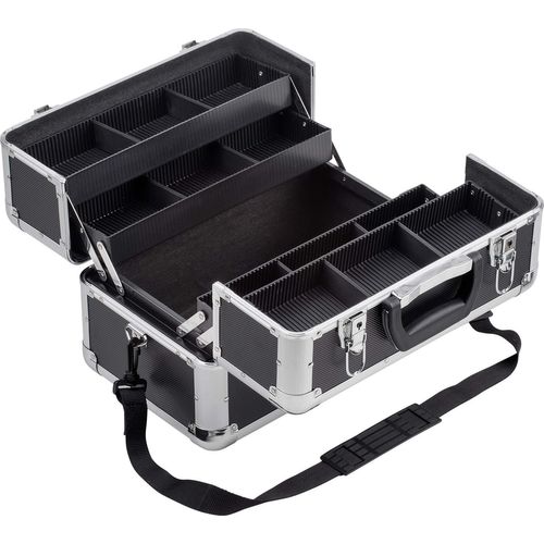 9095040 Mallette Multi-Usages 355 X 240 X 225 Mm ¿ Grand Espace De Rangement ¿ Compartiments Séparables ¿ Verrouillable ¿ Avec 2 Clés Et Sangle De Transport/Mallette À Cosmétiques - JACK DANIELS