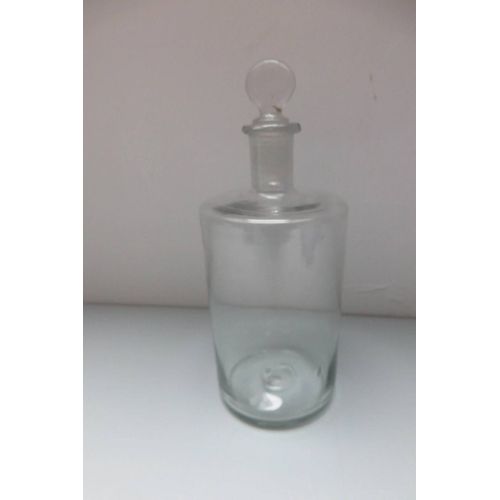 Ancien Flacon De Pharmacie En Verre Soufflé