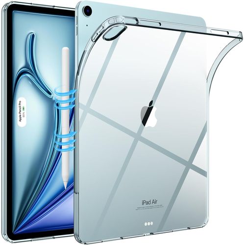 Coque Pour Ipad Air 13 Pouces (M3/M2-2025/2024), Étui Mince & Légère En Tpu Transparent, Housse De Protection Arrière Pour Ipad Air 13 Prend En Charge Pencil Pro Et (Usb-C), Transparent