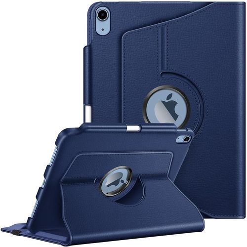 Coque Pour Ipad (A16) 11ème Génération 11 Pouces 2025, Ipad 10ème Génération 10.9 Pouces 2022 - [Rangement De Stylet] Housse Rotative À 360° Étui Veille/Réveil Auto, Bleu Foncé