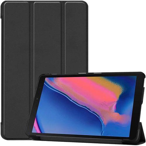 Pu Cuir Flip Pliable Folio Stand Protecteur Tablette Housse Étui Coque Pour Samsung Galaxy Tab A 8.0 (2019) With S Pen Sm-P200 P205 (Noir)