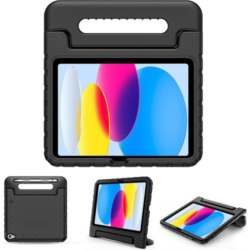 Coque Enfant Antichoc Pour Ipad 11 Pouces(A16) 2025, Ipad 10ème Génération 10,9 Pouces 2022, Housse De Protection Avec Porte-Stylet Pour Enfant, En Silicone Avec Poignée Transport-Noir