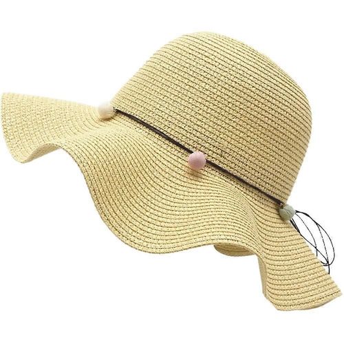 Women'S Straw Bucket Hat, Sun Straw Hat, Woven Wide Brim Hat Foldable Roll Up Floppy Beach Hats